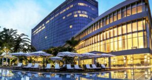 Paraflex wall mounted umbrella Lotte Legend hotel Vietnam 6LR